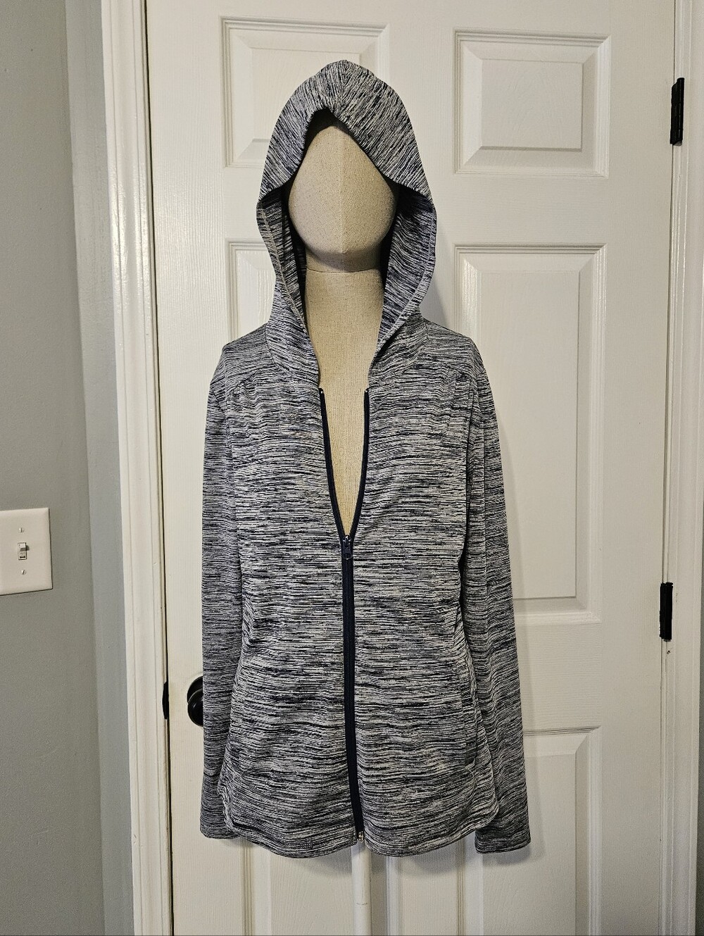 Amazon Women's Hooded Zip Jacket - Gray Space-Dye